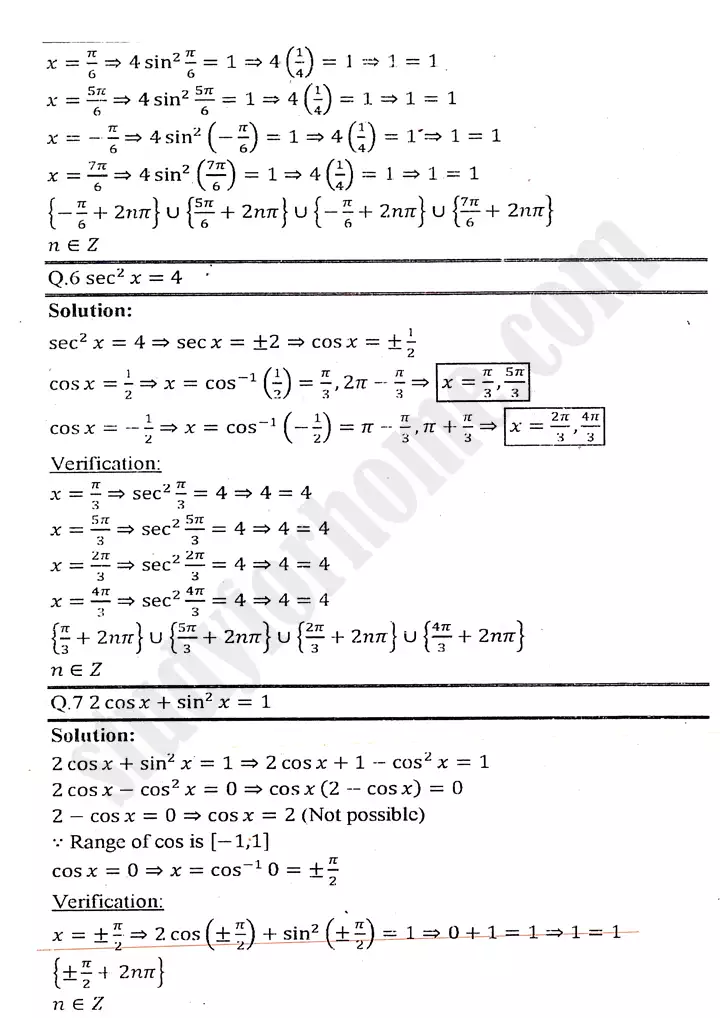 chapter 12 graphs of trigonometric functions exercise 12 5 mathematics 11th 03