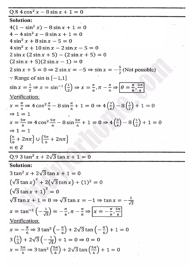 chapter 12 graphs of trigonometric functions exercise 12 5 mathematics 11th 04