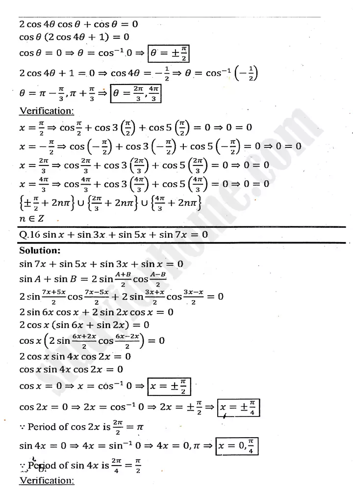 chapter 12 graphs of trigonometric functions exercise 12 5 mathematics 11th 08