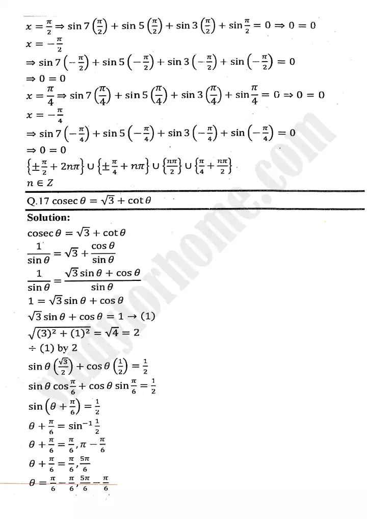 chapter 12 graphs of trigonometric functions exercise 12 5 mathematics 11th 09