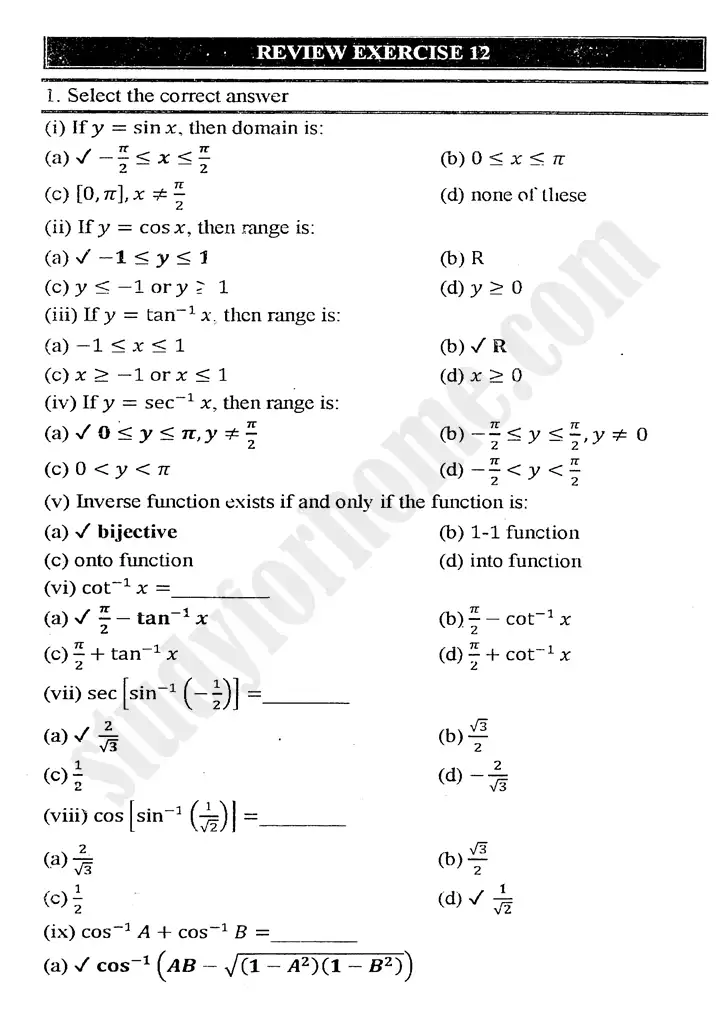 chapter-12-graphs-of-trigonometric-functions-review-exercise-12-mathematics-11th