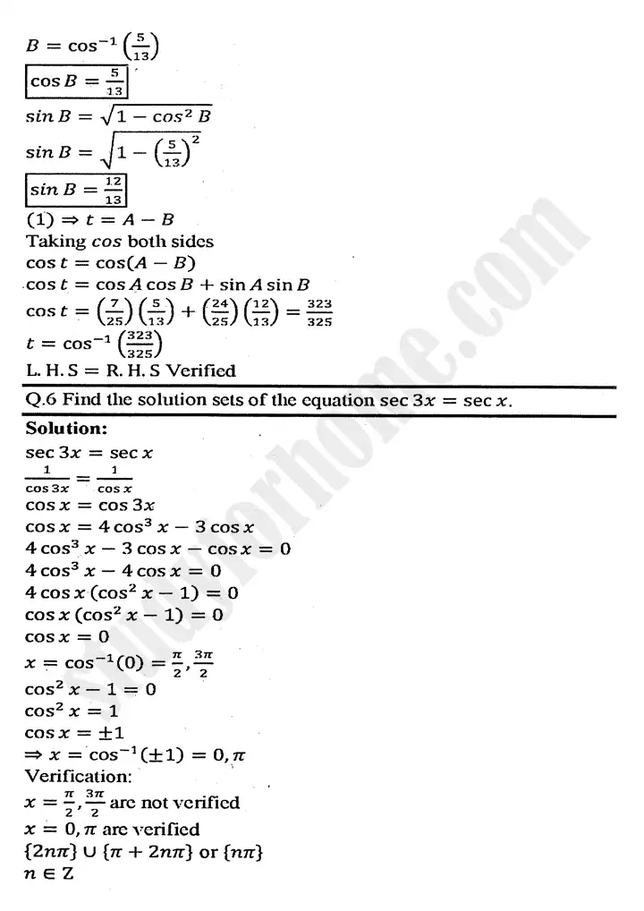 chapter 12 graphs of trigonometric functions review exercise 12 mathematics 11th 06