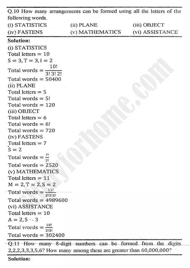 chapter 6 permutation combination and probability exercise 6 2 mathematics 11th 07