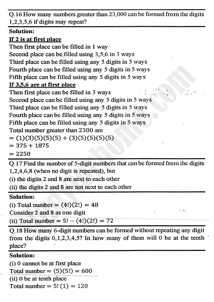 chapter 6 permutation combination and probability exercise 6 2 mathematics 11th 09