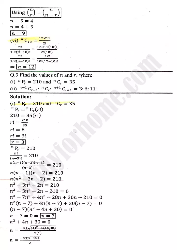 chapter 6 permutation combination and probability exercise 6 3 mathematics 11th 03