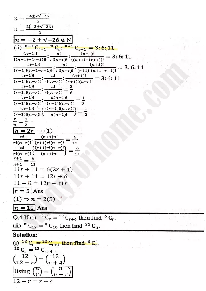 chapter 6 permutation combination and probability exercise 6 3 mathematics 11th 04