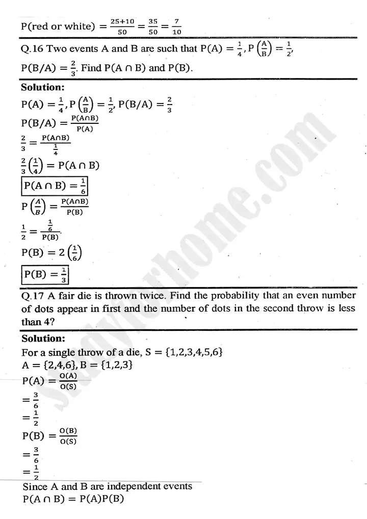 chapter 6 permutation combination and probability exercise 6 4 mathematics 11th 09