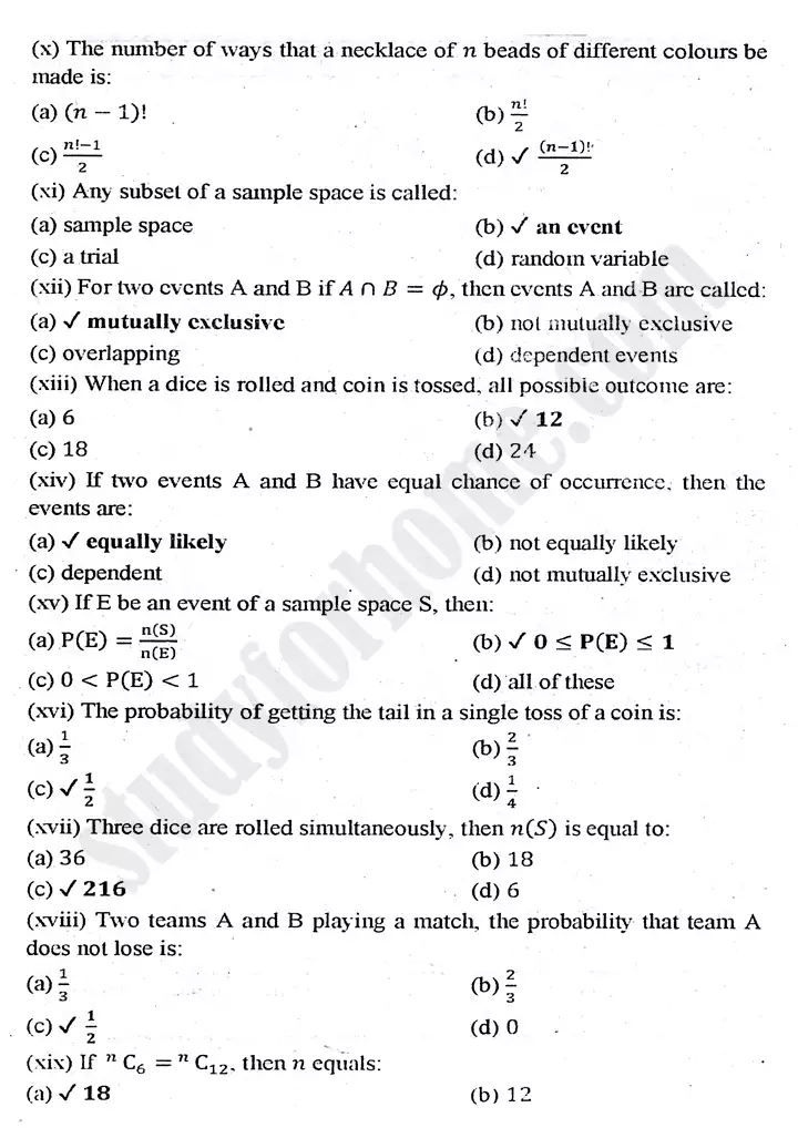 chapter 6 permutation combination and probability review exercise 6 mathematics 11th 02