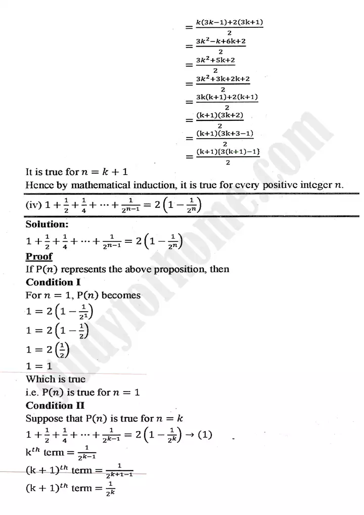 chapter 7 mathematical induction and binomial theorem exercise 7 1 mathematics 11th 03