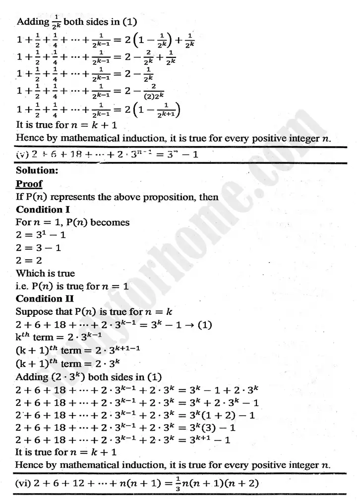 chapter 7 mathematical induction and binomial theorem exercise 7 1 mathematics 11th 04