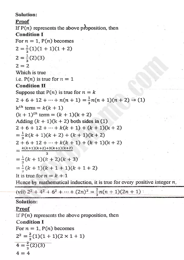 chapter 7 mathematical induction and binomial theorem exercise 7 1 mathematics 11th 05