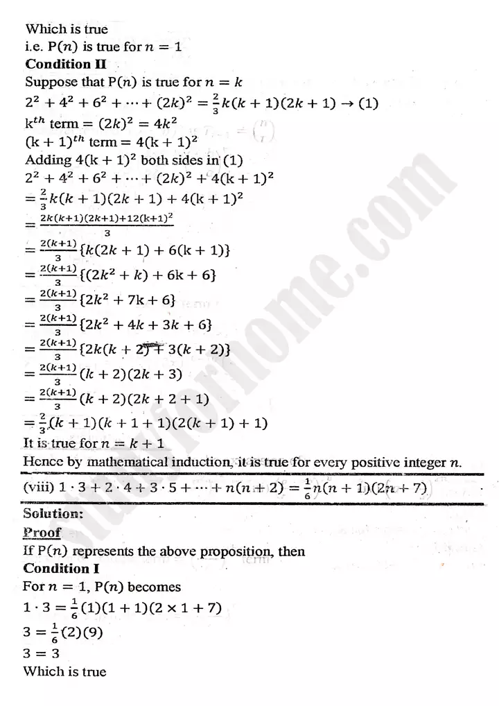 chapter 7 mathematical induction and binomial theorem exercise 7 1 mathematics 11th 06