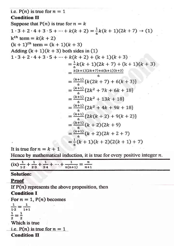 chapter 7 mathematical induction and binomial theorem exercise 7 1 mathematics 11th 07