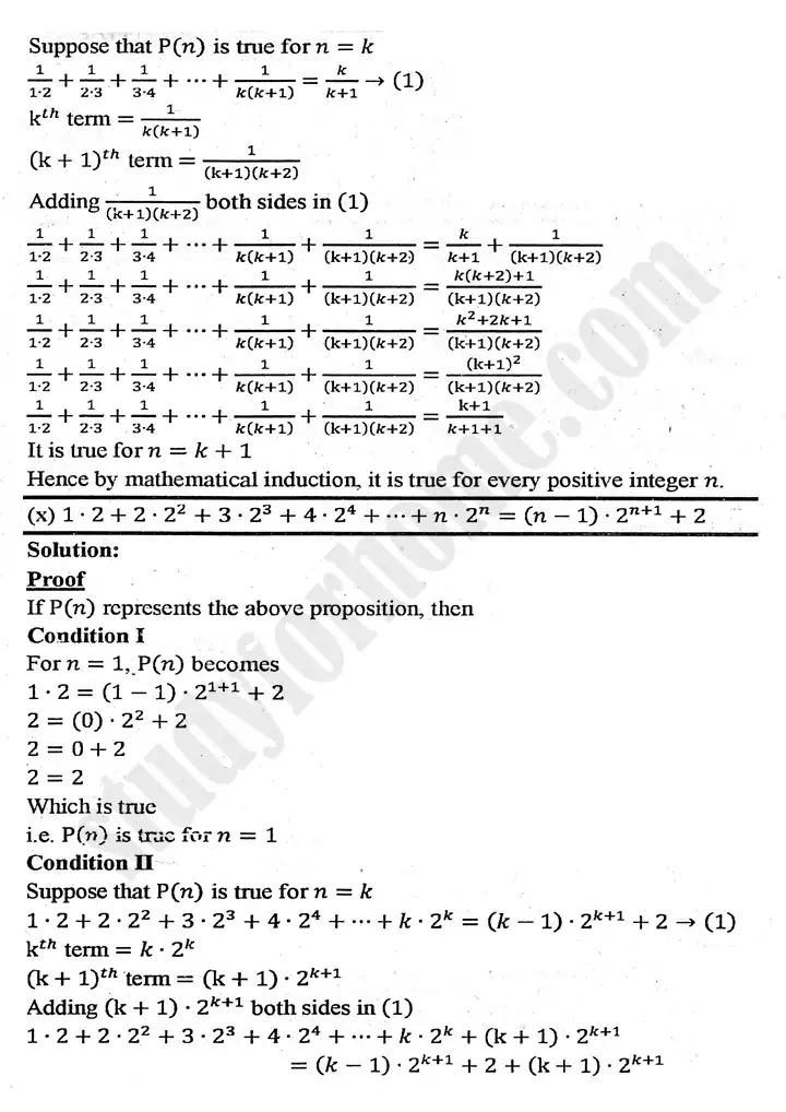 chapter 7 mathematical induction and binomial theorem exercise 7 1 mathematics 11th 08