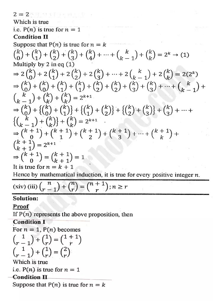 chapter 7 mathematical induction and binomial theorem exercise 7 1 mathematics 11th 13