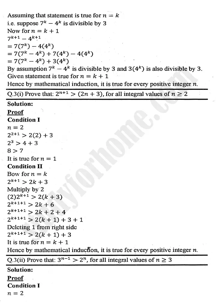 chapter 7 mathematical induction and binomial theorem exercise 7 1 mathematics 11th 16