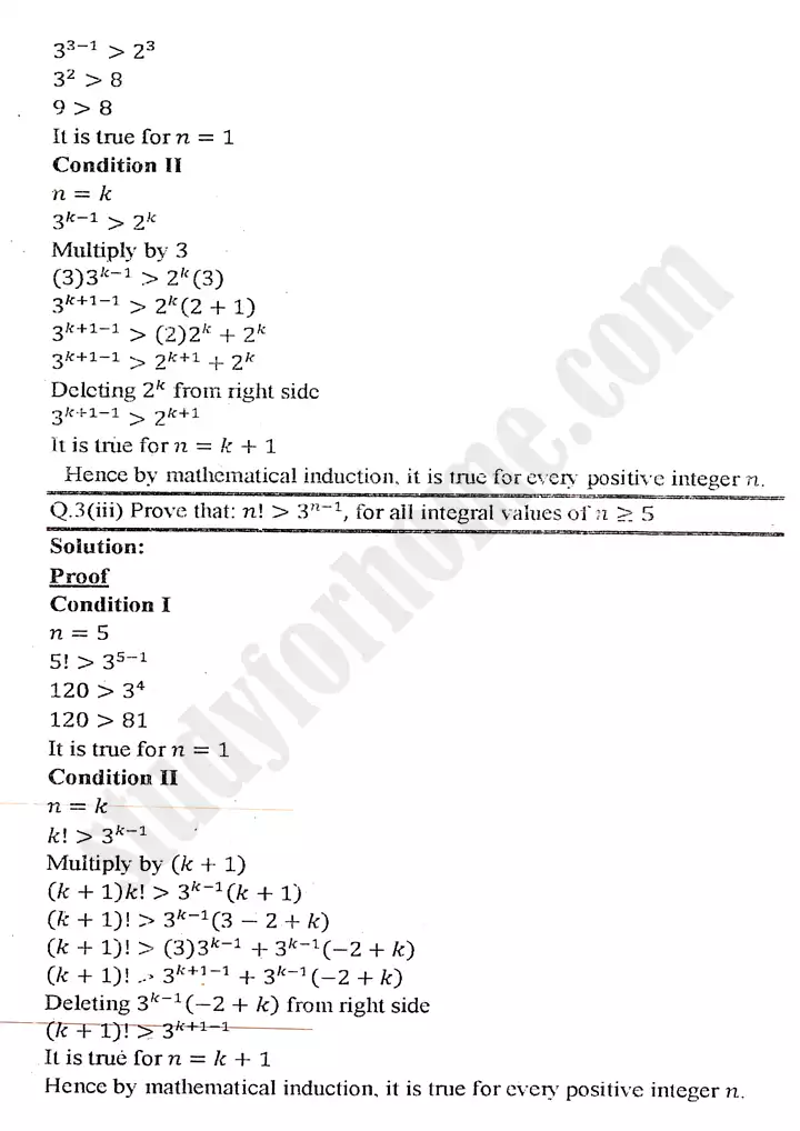 chapter 7 mathematical induction and binomial theorem exercise 7 1 mathematics 11th 17