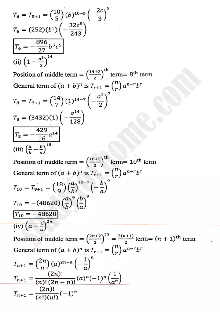 chapter 7 mathematical induction and binomial theorem exercise 7 2 mathematics 11th 06