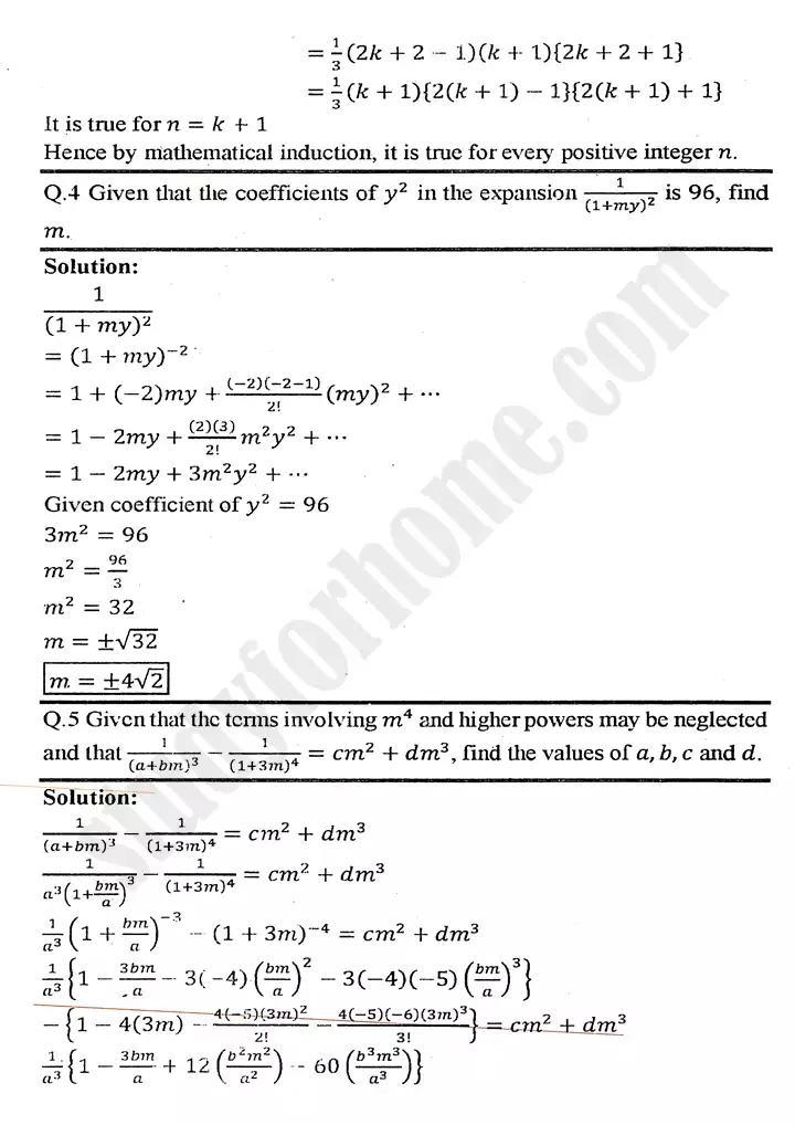 chapter 7 mathematical induction and binomial theorem review exercise 7 mathematics 11th 04