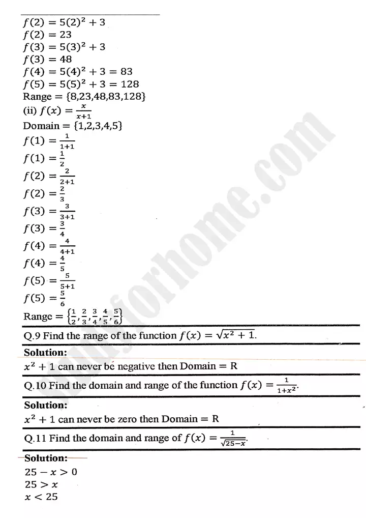 chapter 8 functions and graphs exercise 8 1 mathematics 11th 06