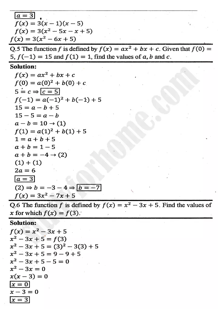 chapter 8 functions and graphs review exercise 8 mathematics 11th 04