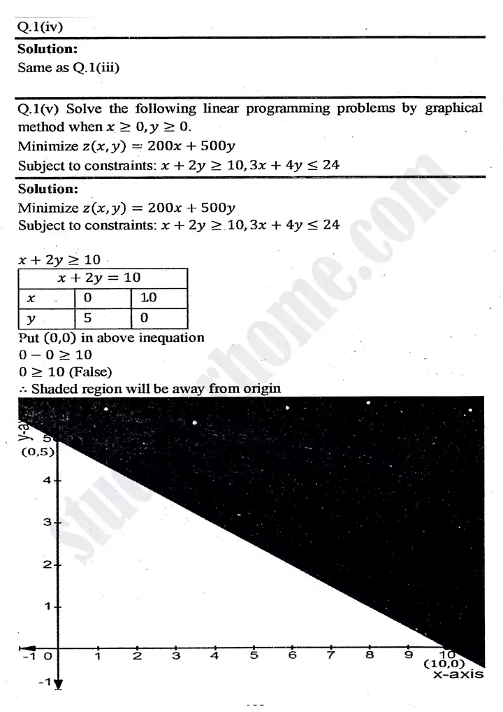 chapter 9 linear programming exercise 9 3 mathematics 11th 11