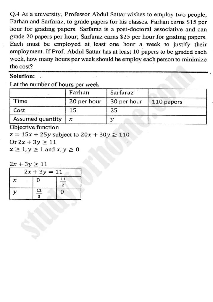 chapter 9 linear programming exercise 9 3 mathematics 11th 25