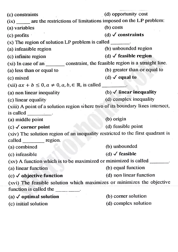 chapter 9 linear programming review exercise 9 mathematics 11th 02