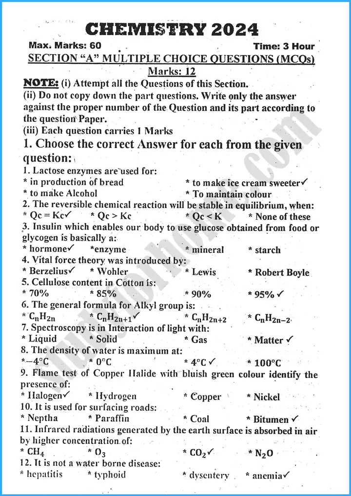 chemistry-past-year-paper-2024-for-class-10th