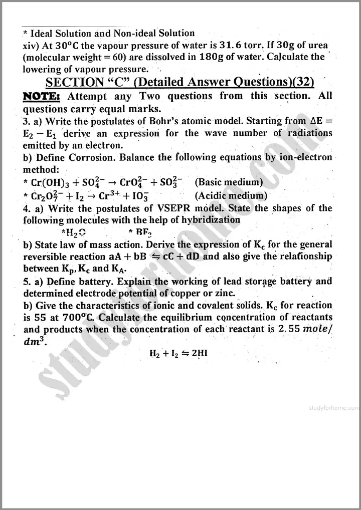 chemistry past year paper 2024 for class 11th 4