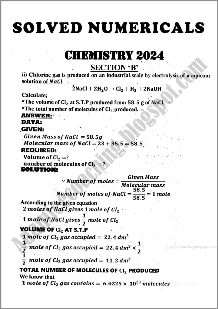 chemistry-solved-numericals-past-year-paper-2024-for-class-11th