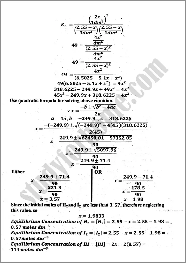 chemistry solved numericals past year paper 2024 for class 11th 8