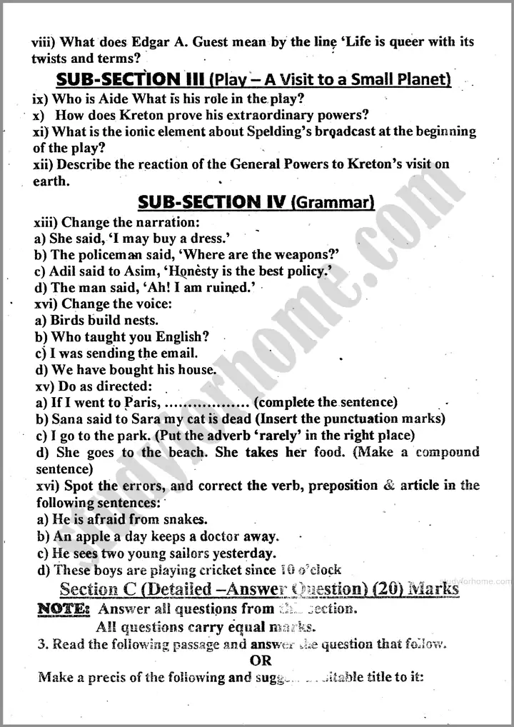 english 2024 past year paper 2024 for class 11th 3