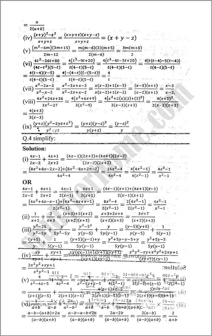 algebraic expression and formulas exercise 3 1 mathematics class 9th 02