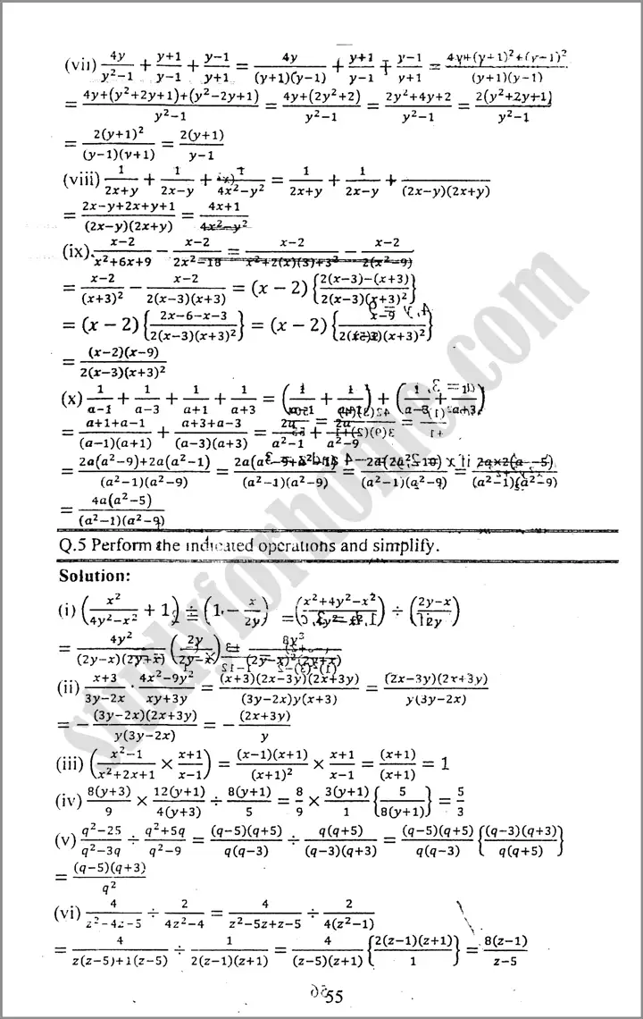 algebraic expression and formulas exercise 3 1 mathematics class 9th 03