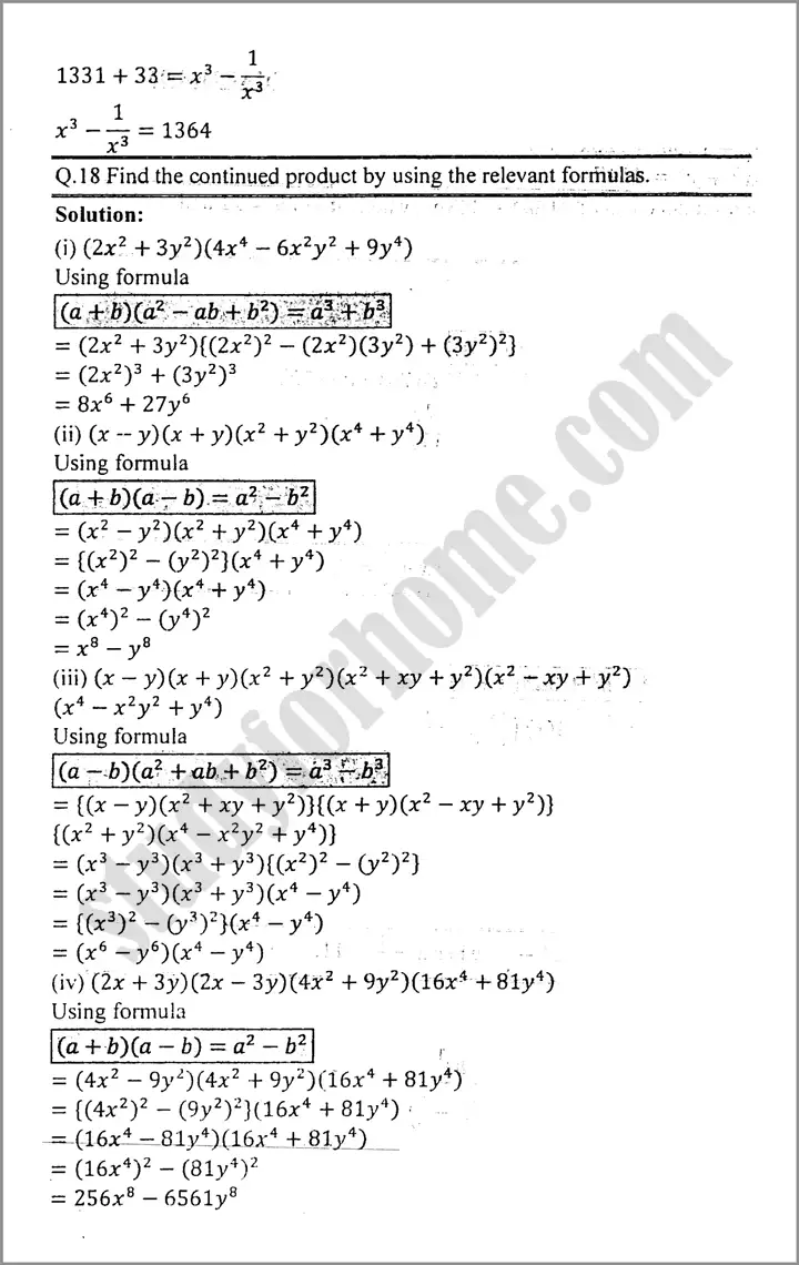 algebraic expression and formulas exercise 3 2 mathematics class 9th 06