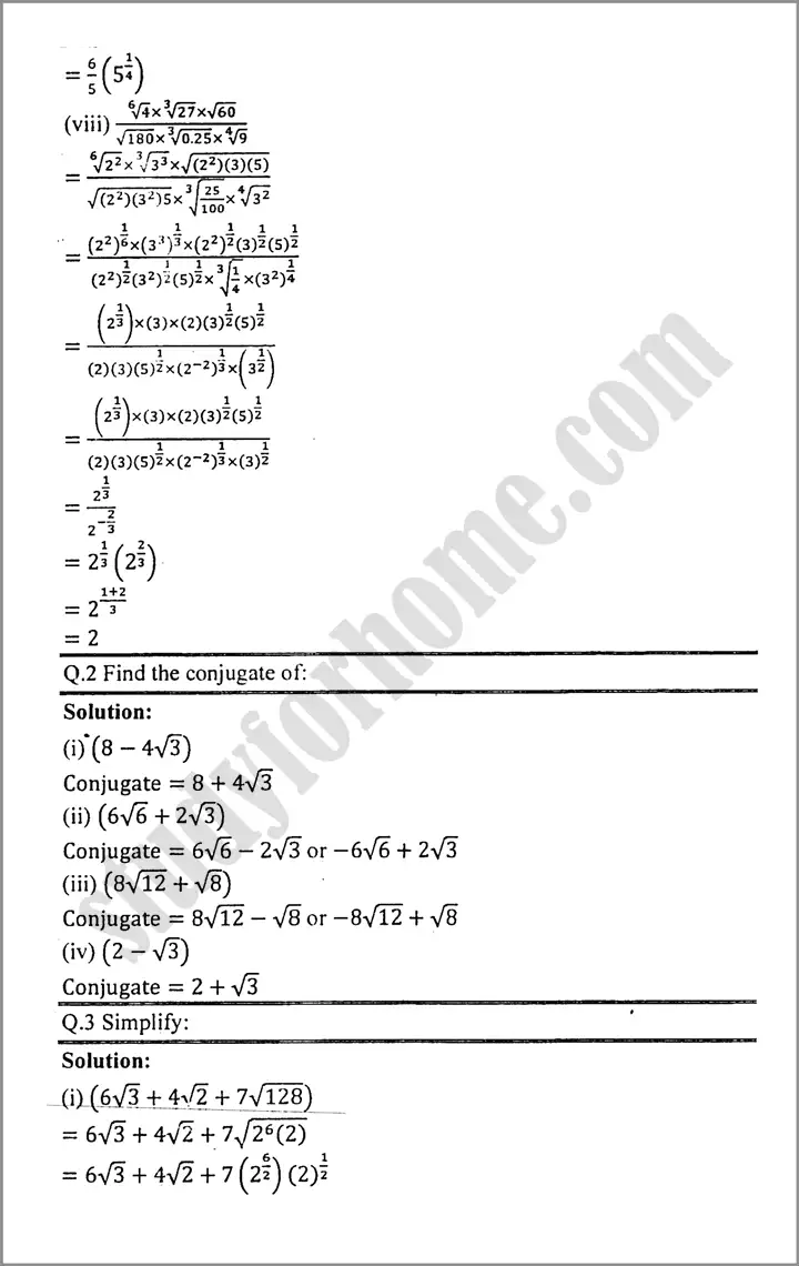 algebraic expression and formulas exercise 3 3 mathematics class 9th 03