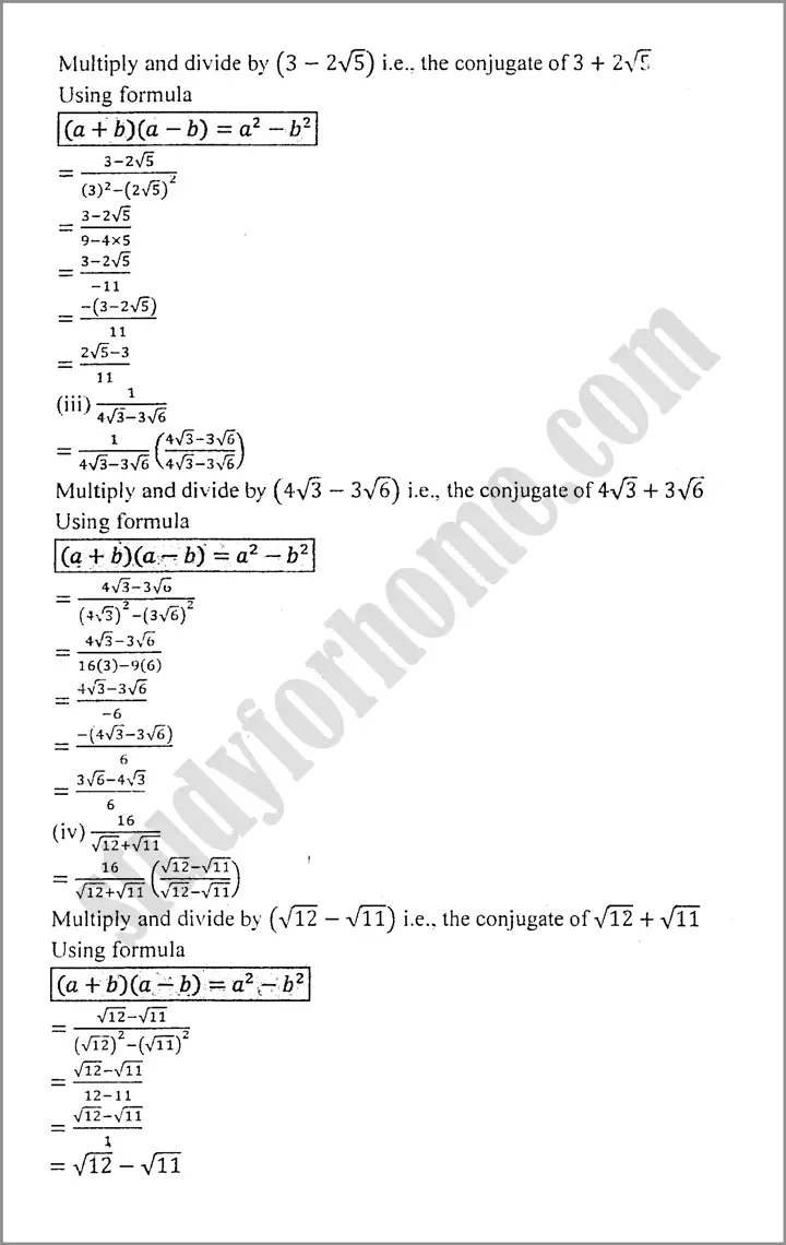 algebraic expression and formulas exercise 3 4 mathematics class 9th 02