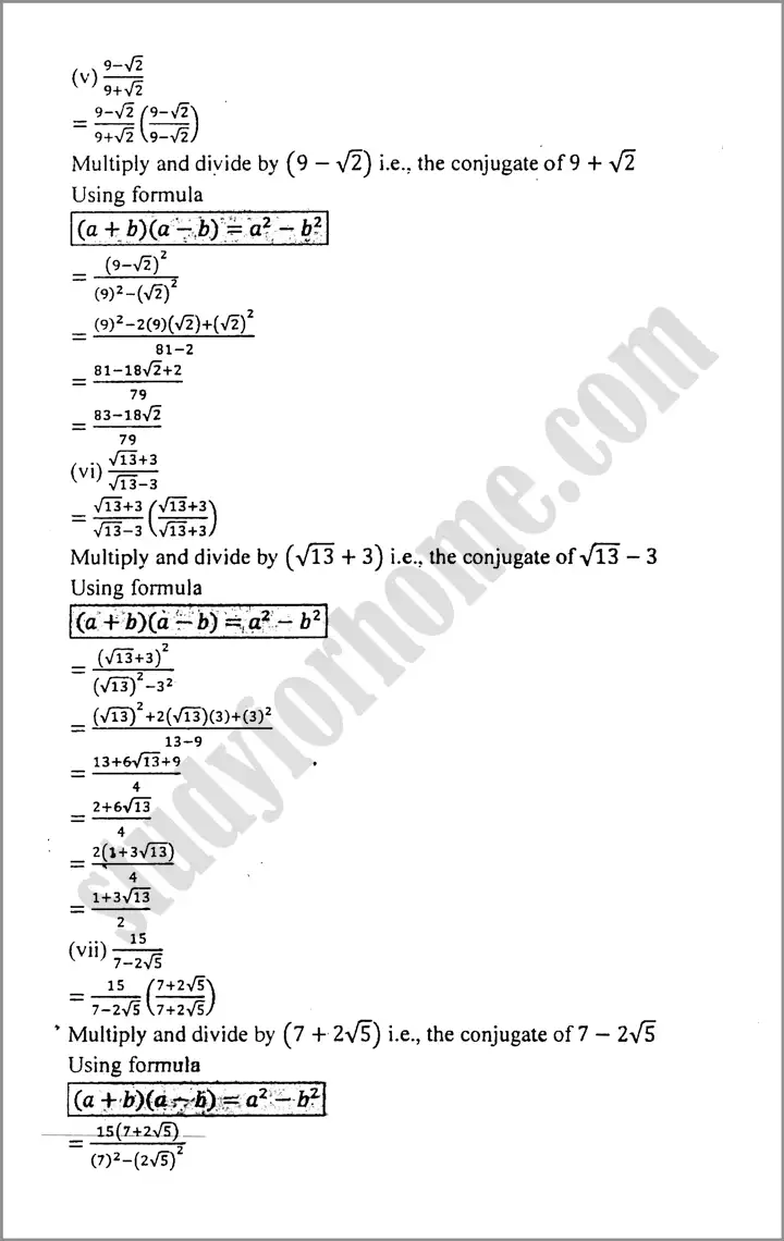 algebraic expression and formulas exercise 3 4 mathematics class 9th 03