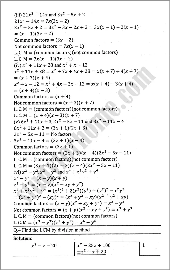 algebraic manipulation exercise 5 1 mathematics class 9th 05