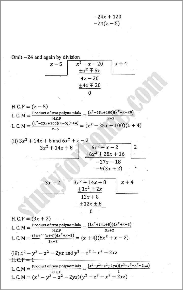 algebraic manipulation exercise 5 1 mathematics class 9th 06