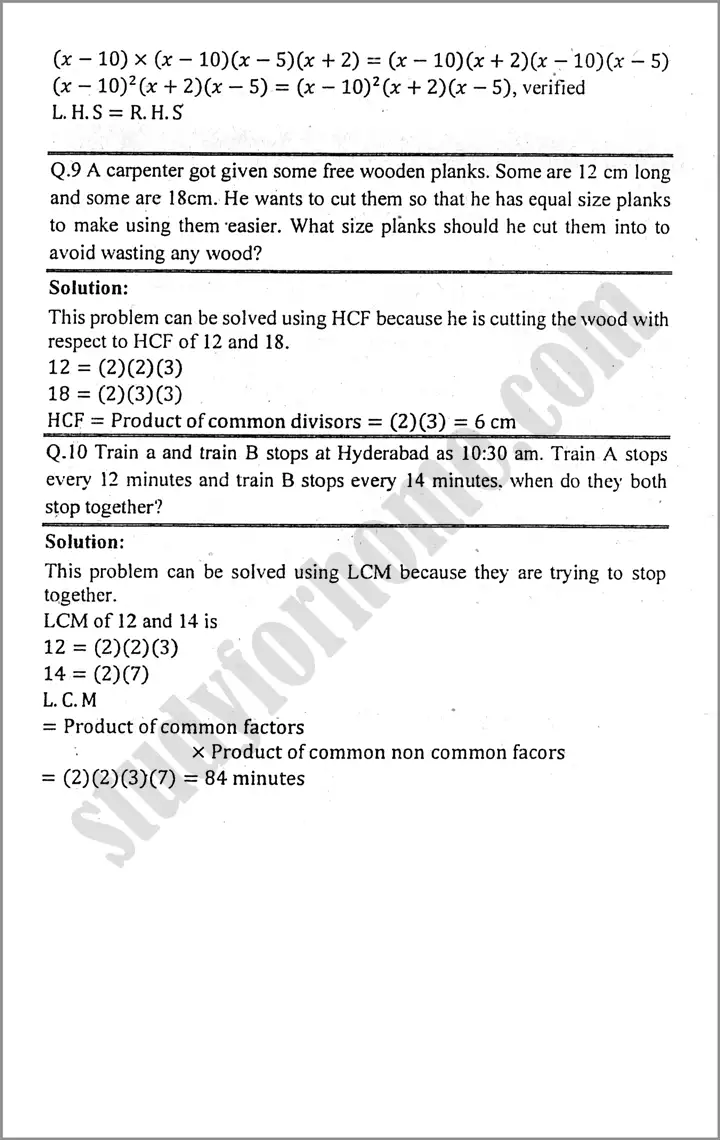 algebraic manipulation exercise 5 1 mathematics class 9th 09