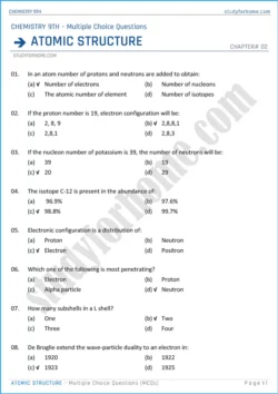 atomic-structure-multiple-choice-questions-chemistry-class-9th