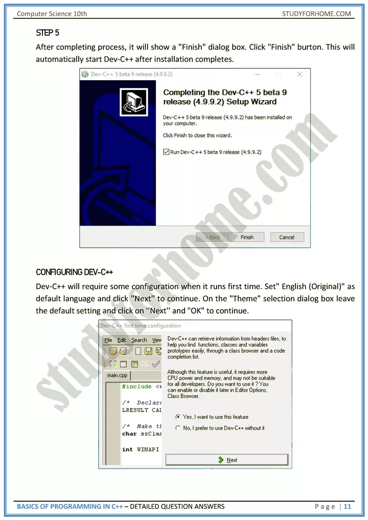 basics of programming in c++ detailed question answers computer science class 10th 11