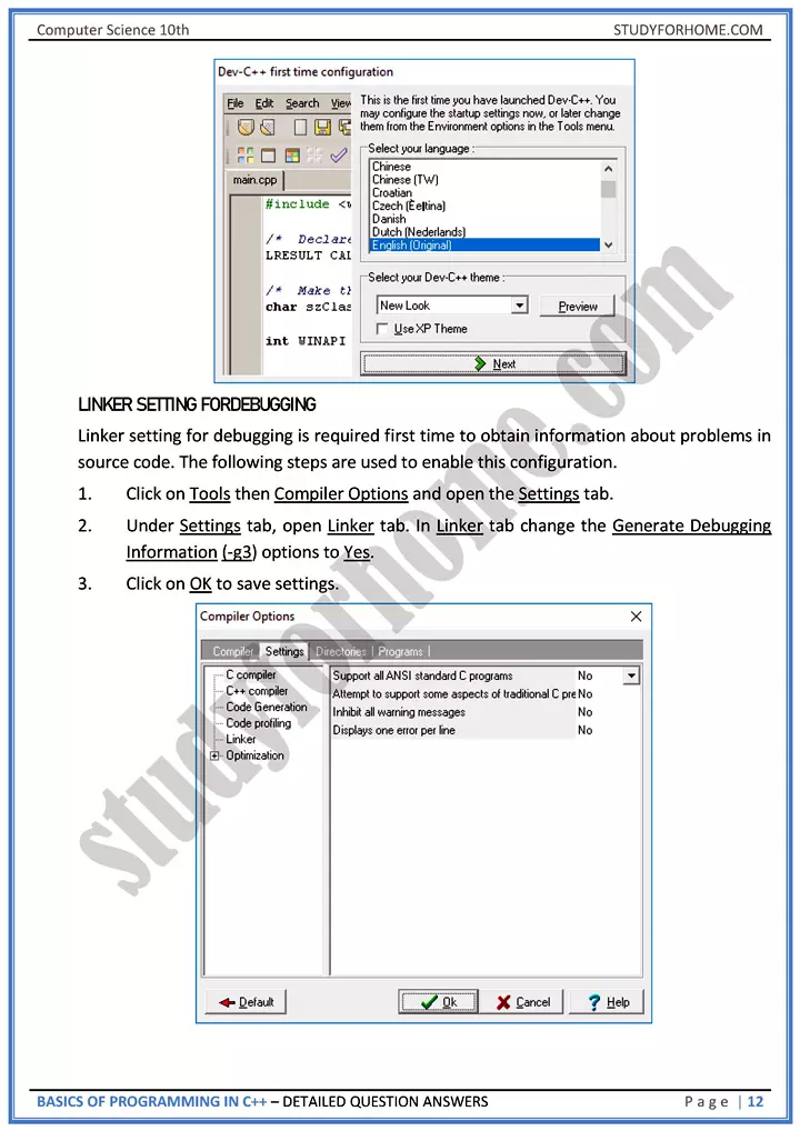 basics of programming in c++ detailed question answers computer science class 10th 12