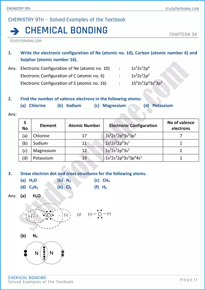 chemical-bonding-solved-examples-of-the-textbook-chemistry-class-9th