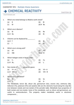 chemical-reactivity-multiple-choice-questions-chemistry-class-9th