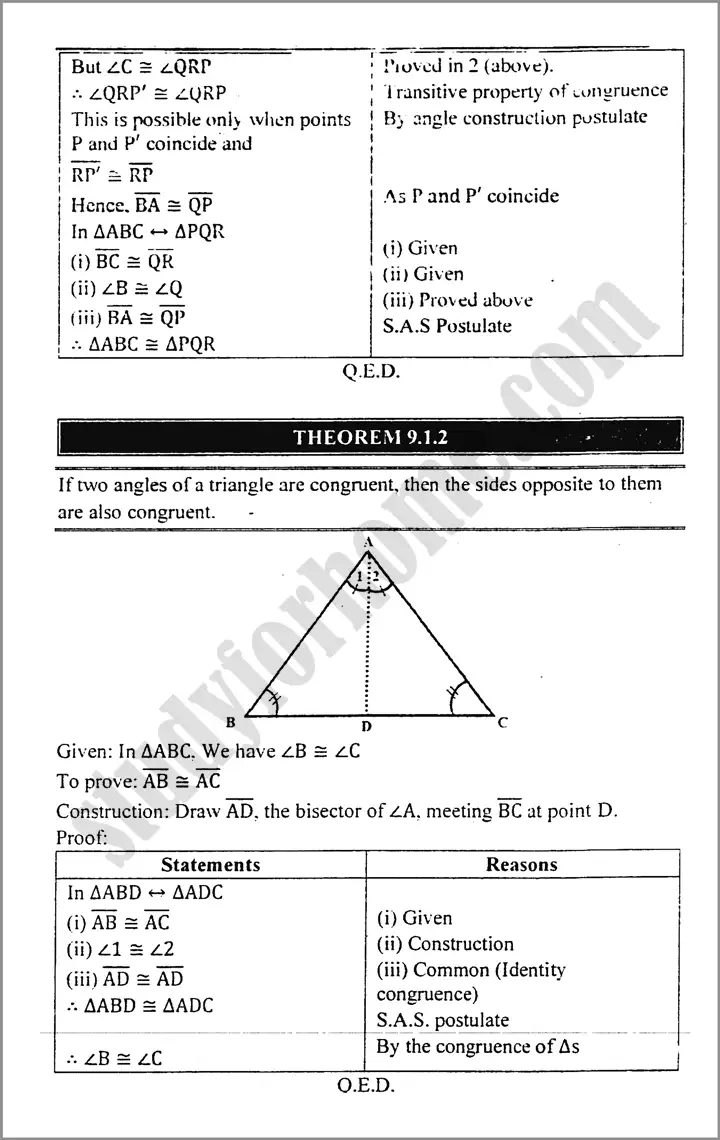 congruent triangles exercise 9 1 mathematics class 9th 02