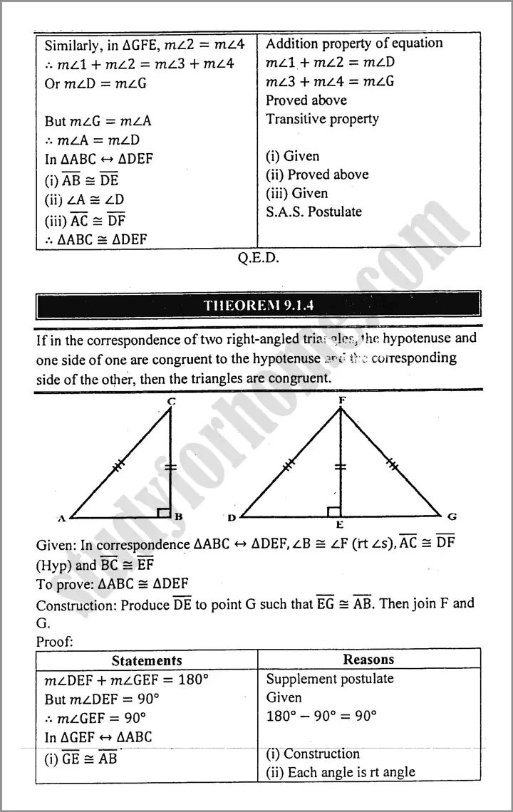 congruent triangles exercise 9 1 mathematics class 9th 04