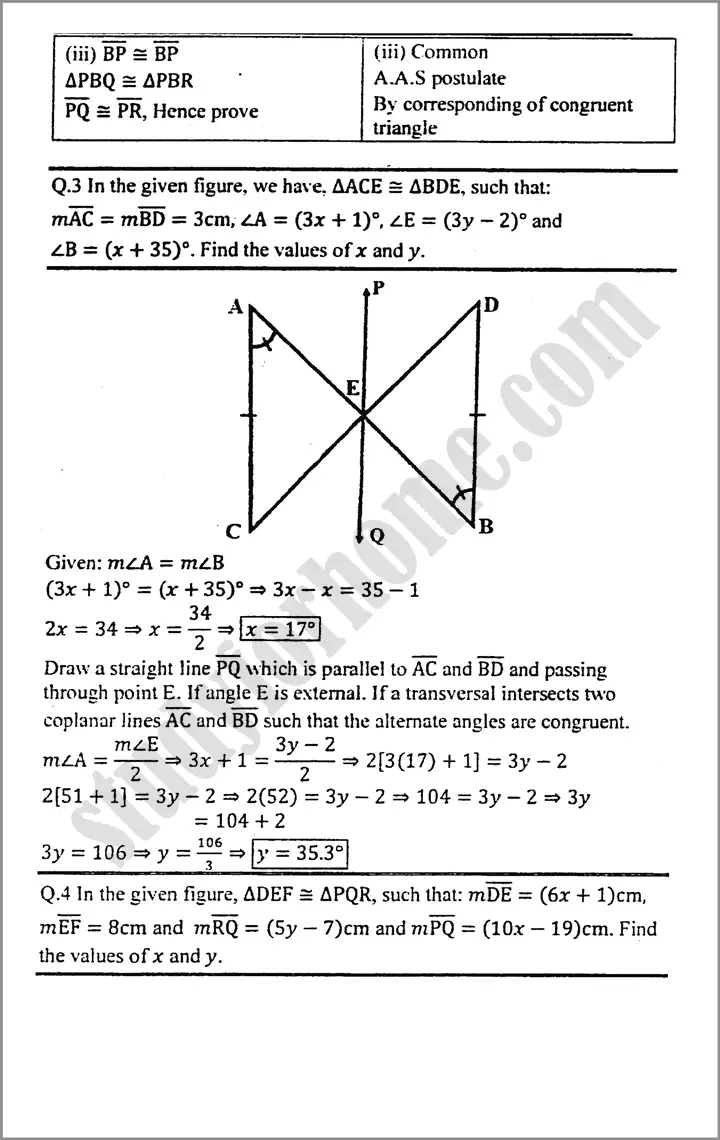 congruent triangles exercise 9 1 mathematics class 9th 07